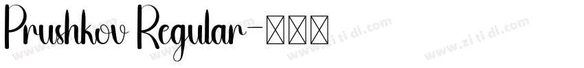 Prushkov Regular字体转换